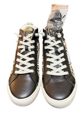 Vintage Havana Dedra High Top Sneakers Black Leopard Multi Women’s Size 10 NIB